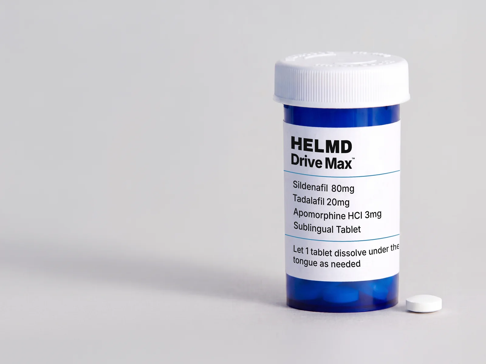 HELMD Drive Max container with sublingual tablet