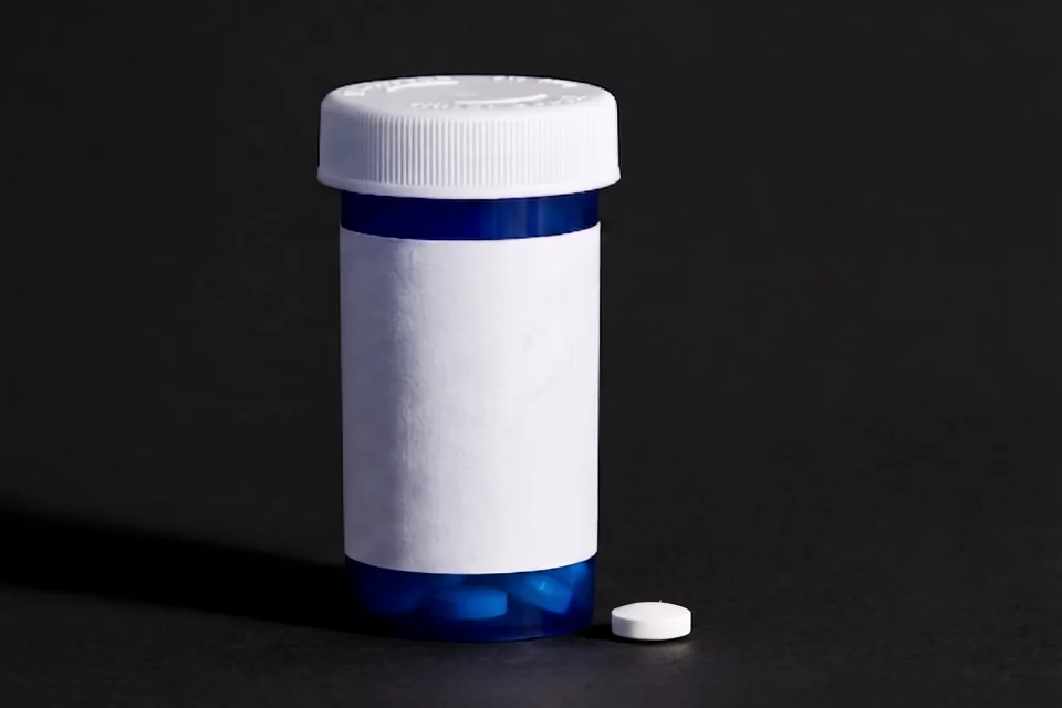 HELMD Drive tablet beside its bottle